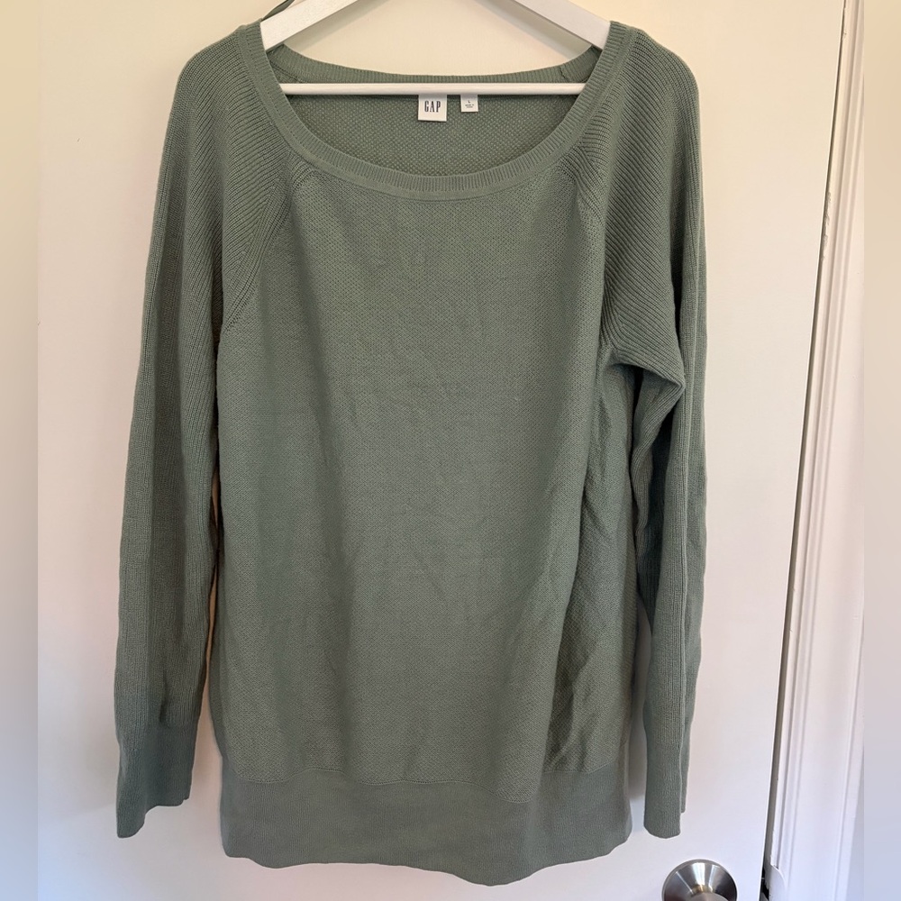 GAP Women's Soft Sage Crew Neck Sweater